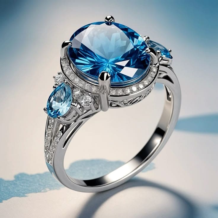 Cincin Permata Blue